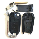 3 Buttons Key Shell with blade for Peugeot - Pack of 5