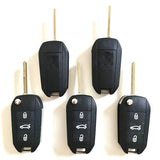 3 Buttons Key Shell with blade for Peugeot - Pack of 5