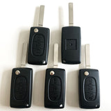 3 Buttons Key Shell without Battery Holder for Peugeot 0523 - Pack of 5