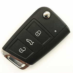 3 Buttons MQB Type Key Shells for Skoda with Logo - 5 pcs