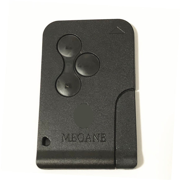 3 Buttons Remote Card Shell with Emergency Key Blade for Renault Megan -- Pack of 5