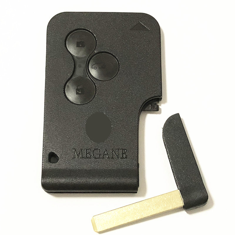 3 Buttons Remote Card Shell with Emergency Key Blade for Renault Megan ...