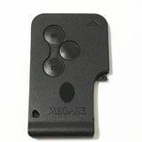 3 Buttons Remote Card Shell with Emergency Key Blade for Renault Megan -- Pack of 5