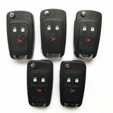 3 Buttons Remote Key Case Shell for CHEVROLET Cruze Spark 5pcs