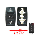 3 Buttons Remote Key Rubber Pad for VW - Pack of 10