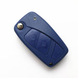 3 Buttons Remote Key Shell Blue For Fiat 500 Panda Idea Punto Stilo Ducato Uncut SIP22 Blade Blank Replacement Fob Cover 5pcs