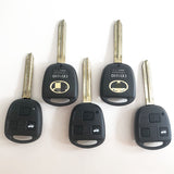 3 Buttons Remote Shell with TOY43 Blade for Toyota with Rubber Pad - 5 pcs