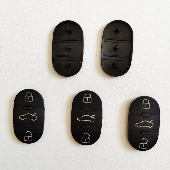 3 Buttons Rubber Pad for Audi - Pack of 10