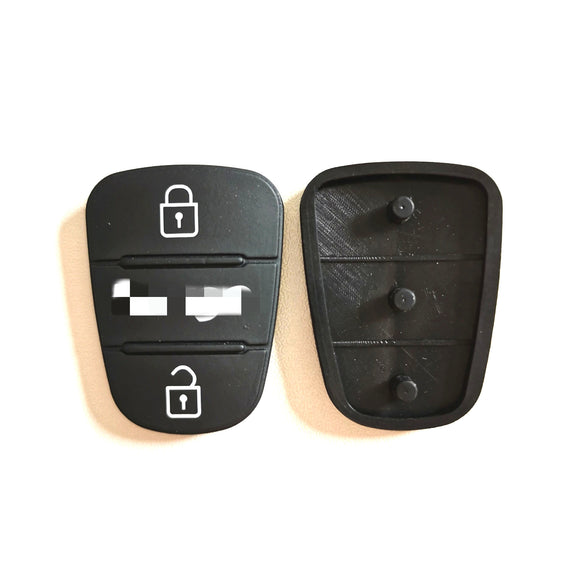 3 Buttons Rubber Pad for Hyundai  - 5pcs