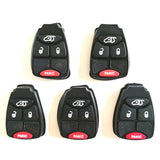 3 + 1 Buttons Rubber Pad for Chrysler Jeep Dodge - Pack of 5