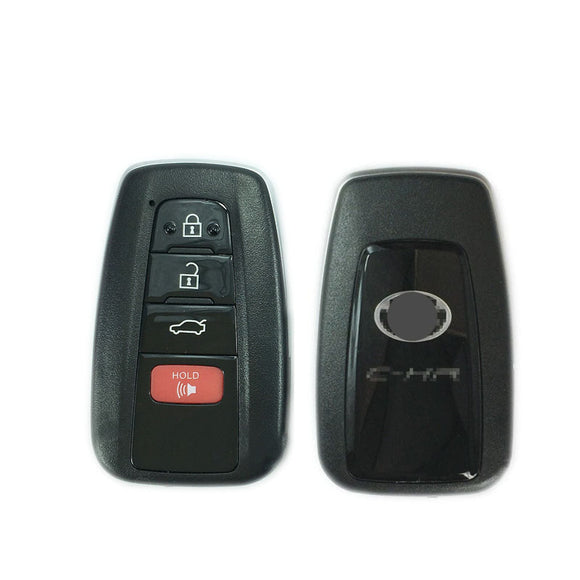 4 Button Smart Key Shell Case for Toyota C-HR 2018- fit for Lonsdor K518 KH100 PCB Control (No words: D14FDM-01）