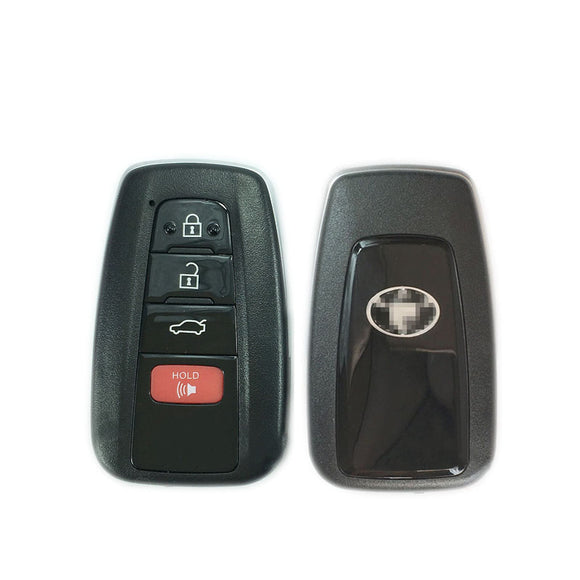4 Button Smart Key Shell Case for Toyota 2018- fit for Lonsdor K518 KH100 PCB Control (No words: D14FDM-01）