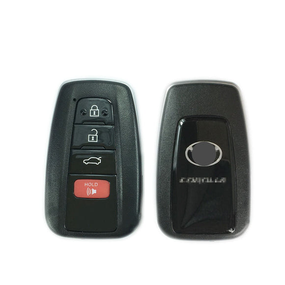 4 Button Smart Key Shell Case for Toyota COROLLA 2018- fit for Lonsdor K518 KH100 PCB Control (No words: D14FDM-01）