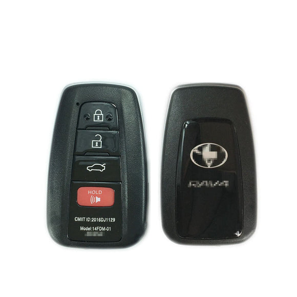 4 Button Smart Key Shell Case for Toyota RAV4 2018- fit for Lonsdor K518 KH100 PCB Control