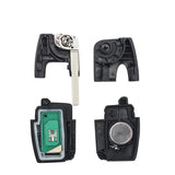 433MHz 2 Buttons 4D63 Chip Remote Key Fob HU101 Blade for Ford Focus Mondeo Ecosport