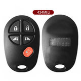 4+1 Buttons 433 MHz Keyless Entry Remote for Toyota Highlander Sequoia Tundra