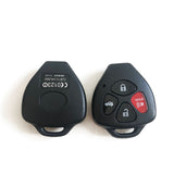 4 Buttons Car Remote Key Case Shell without key blade For Toyota Camry Corolla RAV4 Avalon Venza 2007 ~ 2011 Key- 5 pcs