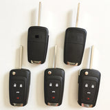 4 Buttons Flip Remote Key Shell for Chevrolet Camaro - Pack of 5