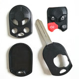 4 Buttons Remote Key Shell for Ford FO38R - Pack of 5