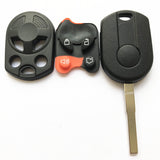 4 Buttons Remote Key Shell for Ford with HU101 blade 5pcs