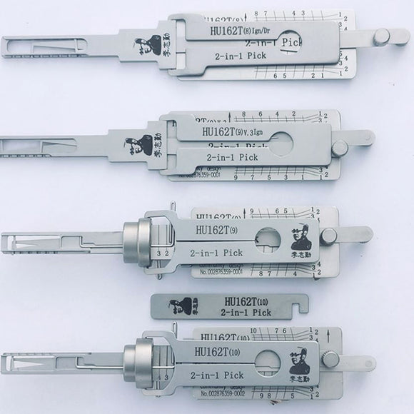 4pcs/set Original Lishi HU162T Lock Pick Decoder 2-in-1 for VW, Audi, Skoda, Seat