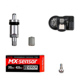 4pcs Autel MX-Sensor 315MHz+433MHz 2 in 1 Universal Programmable TPMS Sensor Metal/Rubber