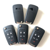 5 Buttons Flip Remote Key Shell for Chevrolet Camaro - Pack of 5