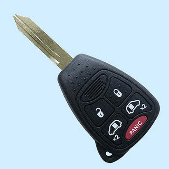 5 Buttons Remote Key Shell for Jeep Chrysler Dodge - Pack of 5