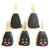 5 Buttons Remote Key Shell for Jeep Chrysler Dodge - Pack of 5