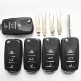 5 pieces Xhorse VVDI VW B5 Type Universal Remote Key - XKB510EN - WaterProof - with Blades & Logos