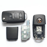 5 pieces Xhorse VVDI VW B5 Type Universal Remote Key - XKB510EN - WaterProof - with Blades & Logos