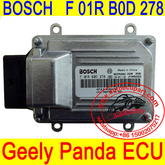 New Engine Computer BOSCH M7 ECU F 01R B0D 278 / F01RB0D278  MR479Q LC-1 01603791 For Geely  Panda
