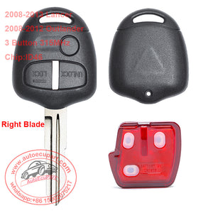 Remote Control Key 3 Button 315MHz ID46 Chip for Mitsubishi Lancer Outlander