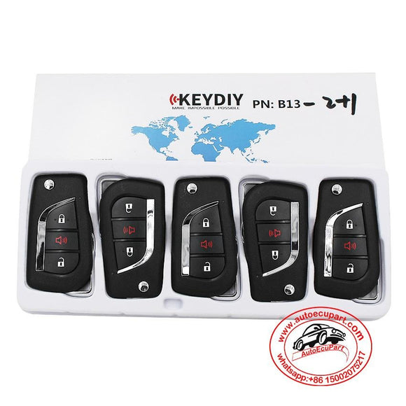 5pcs KD B13-2+1 Universal Remote Control Key 3 Button (KEYDIY B Series)