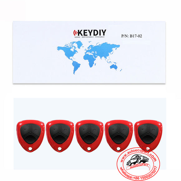 5pcs KD B17-2 Universal Remote Control Key 3 Button (KEYDIY B Series)