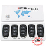 5pcs KD B20-3+1 Universal Remote Control Key 4 Button (KEYDIY B Series)