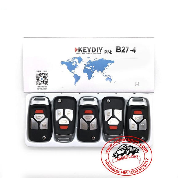 5pcs KD B27-4 Universal Remote Control Key 4 Button (KEYDIY B Series)