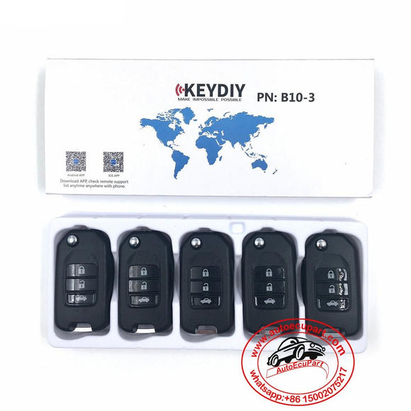 5pcs KD NB10-3 Universal Multi-functional Remote Control Key 3 Button (KEYDIY NB Series)
