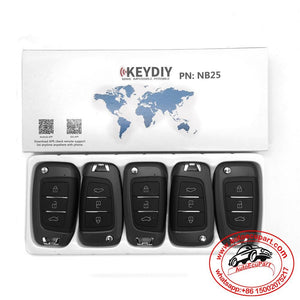 5pcs KD NB25 Universal Multi-functional Remote Control Key 3 Button (KEYDIY NB Series)