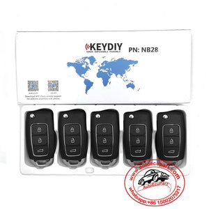 5pcs KD NB28 Universal Multi-functional Remote Control Key 3 Button (KEYDIY NB Series)