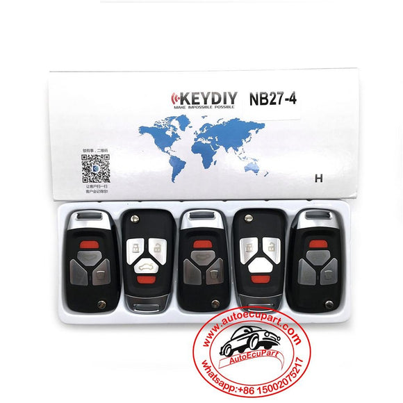 5pcs KD NBNB27-4 Universal Multi-functional Remote Control Key 3 Button (KEYDIY NB Series)