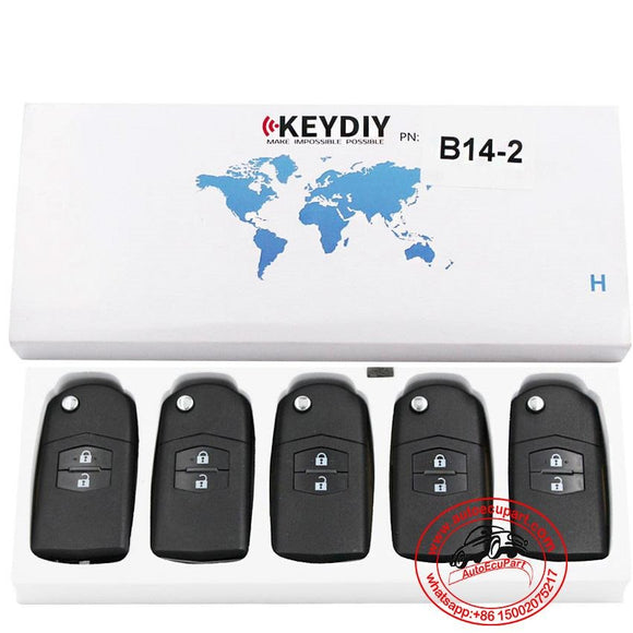 5pcs KD B14-2 Universal Remote Control Key 2 Button (KEYDIY B Series)