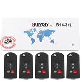 5pcs KD B14-3+1 Universal Remote Control Key 4 Button (KEYDIY B Series)