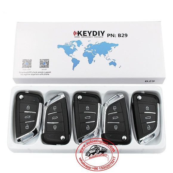 5pcs KD B29 Universal Remote Control Key 3 Button (KEYDIY B Series)