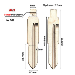 #63 VVDI KD Remote Key Blade for Chery QQ6