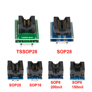 6pcs TSSOP28 SSOP28 SOP28-DIP28 Adapter SOP20 SOP16 SOP8 150mil 200mil to DIP8 Adapter Compatible TSSOP20 SSOP20 TSSOP8 Socket