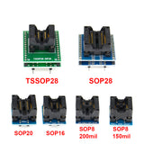 6pcs TSSOP28 SSOP28 SOP28-DIP28 Adapter SOP20 SOP16 SOP8 150mil 200mil to DIP8 Adapter Compatible TSSOP20 SSOP20 TSSOP8 Socket