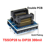 6pcs TSSOP28 SSOP28 SOP28-DIP28 Adapter SOP20 SOP16 SOP8 150mil 200mil to DIP8 Adapter Compatible TSSOP20 SSOP20 TSSOP8 Socket