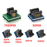 6pcs TSSOP28 SSOP28 SOP28-DIP28 Adapter SOP20 SOP16 SOP8 150mil 200mil to DIP8 Adapter Compatible TSSOP20 SSOP20 TSSOP8 Socket