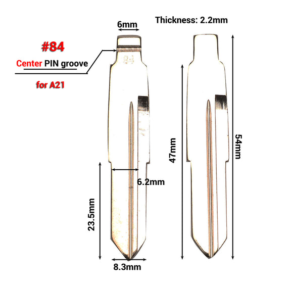 #84 VVDI KD Remote Key Blade for Chery A21
